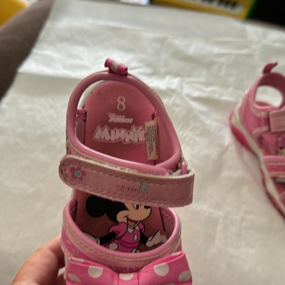 Disney Jr Minnie Sandals. Size 8. Non/smoking home. - Picture 2 of 3